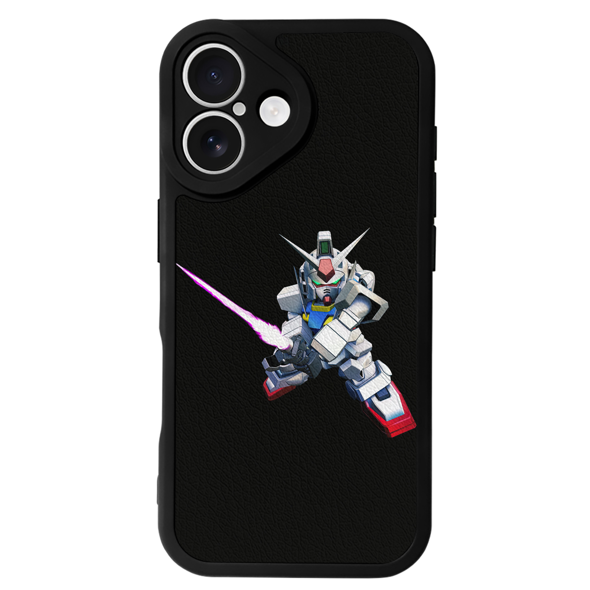 （画像用） 機動戦士ガンダム Mobile Suit Gundam 【iPhone 16シリーズ対応】シリコンスマホケース（レザー調） 材質：シリコン